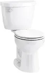 Cimarron 1.28 GPF Two-Piece Round-Front Comfort Height Toilet with Left Hand Trip Lever - Less Seat