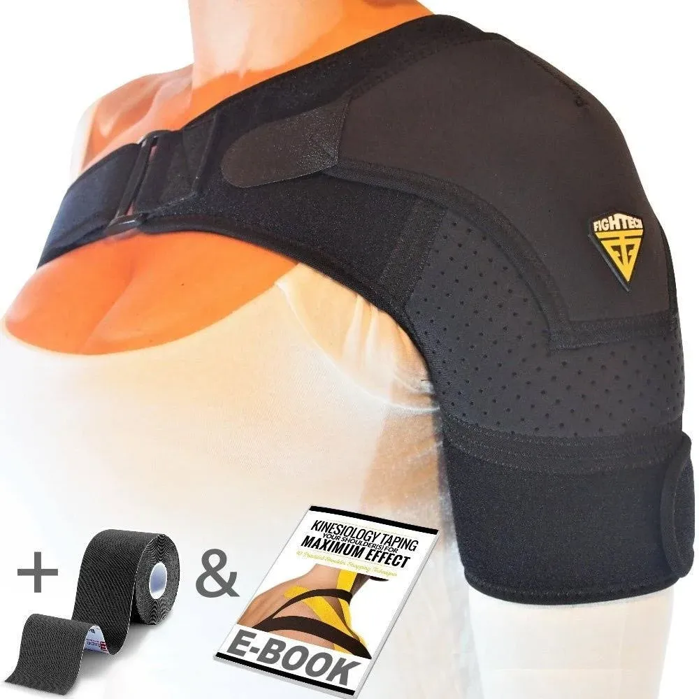 Shoulder Brace for Torn Rotator Cuff - 4 Sizes - Shoulder Pain Relief, Support and Compression - Sleeve Wrap for Shoulder Stability and Recovery - Fits Left and Right Arm, Men & Women (Nude, Small/Medium)