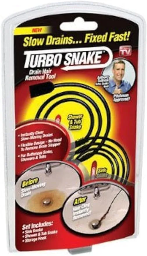 Turbo Snake Flexible Stick Drain Opener - As Seen On TV